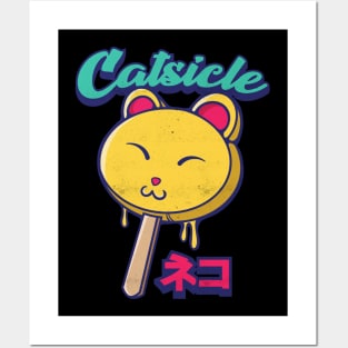 Catsicle Ice cream popsicle Posters and Art